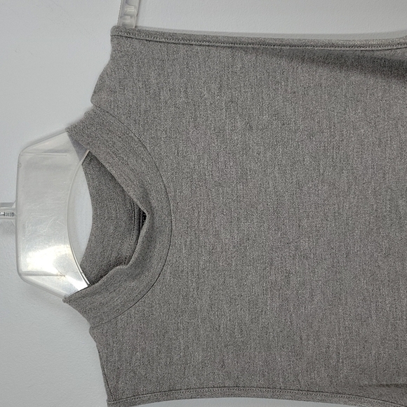 TOPSHOP Soft Gray Mock Neck Sleeveless Shift Dress Size 6 EUR 38 - Picture 3 of 8